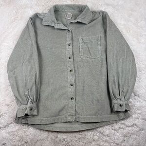 L.L Bean Corduroy Button Up Shirt Light Weight Jacket Shacket Cotton Women's Med